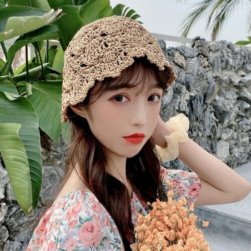 2021 NEW Outdoor Flowers Summer Hat Sun Beach Panama Straw hat Wide Wave Brim Folded CAPS Leisure Holiday Raffia Cap FASHION hat