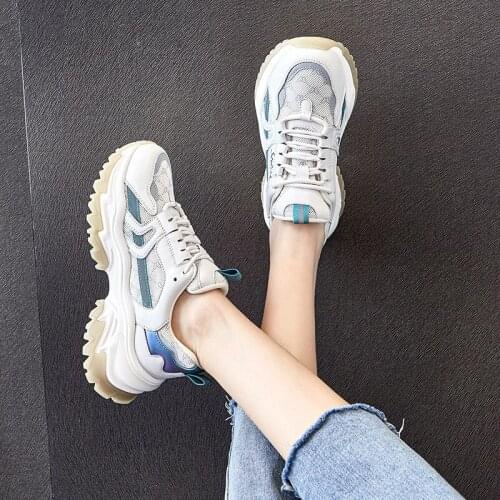 2022 Spring Women Sneakers Sport Shoes Tennis Casual Autumn Lightweight Fashion Ladies Chunky Shoes Running Walking Sneaker