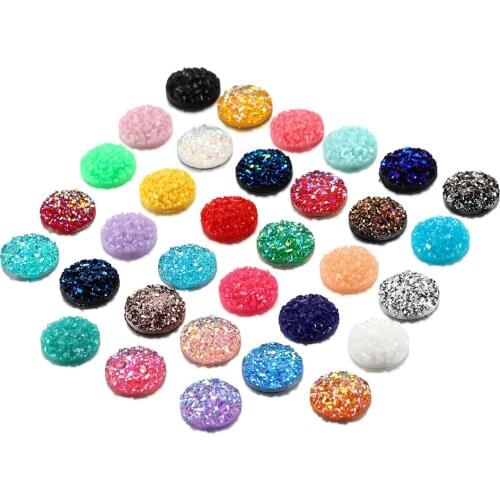 30Pcs Mix Colors 12mm Bumpy Shape Round Resin Cabochons For DIY Pendants Earrings Jewelry Making Accessories Supplies Craft