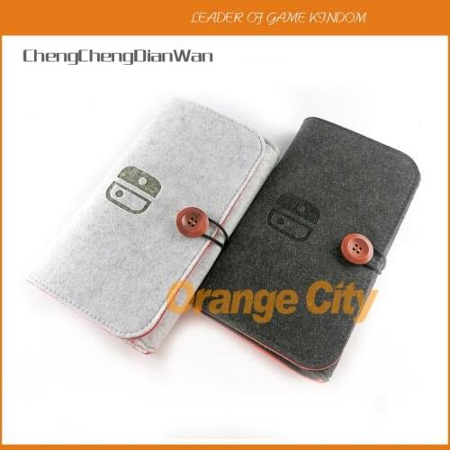 5pcs For Switch Lite NS Host Small Gray Wolf Cloth Storage Bag With Game Card Slot Double Storage Protection Bag