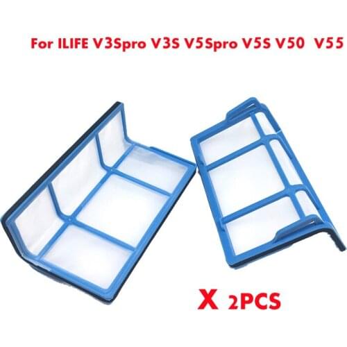 2PCS robot vacuum cleaner filter accessories for ILIFE V3Spro V3S V5Spro V5S V50 V55 vacuum cleaner filter part
