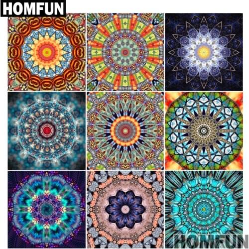 HOMFUN Full Square/Round Drill 5D DIY Diamond Painting "Religion mandala" 3D Embroidery Cross Stitch 5D Home Decor Gift