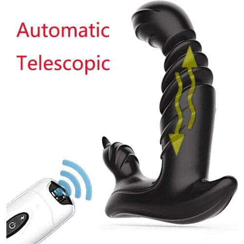 Automatic Telescopic Wireless Remote Control Butt Plug Anal Toys Licking Scrotum Prostate Massage Vibrator Sex Toys For Men Anal