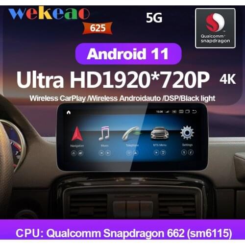 Wekeao Android 11 Car Radio For Mercedes Benz G Class EINE GLA CLA NTG5.0 car dvd player audio Multimedia 12.3" 2013-2018