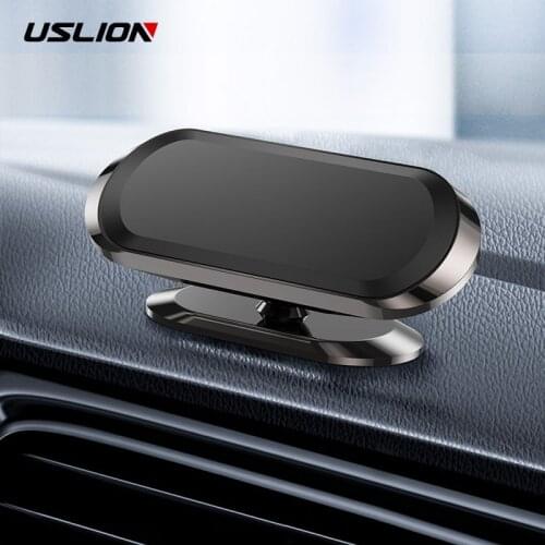 USLION Magnetic Car phone Holder Stand For iPhone 12 Samsung Xiaomi 360 Strip Magnetic Holder in Car GPS Mount Dashboard Holder
