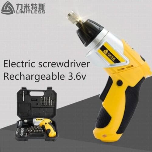 Limitless Electric Screwdriver 3.6v Lithium Rechargeable Electric Drill Household Electric Screwdriver