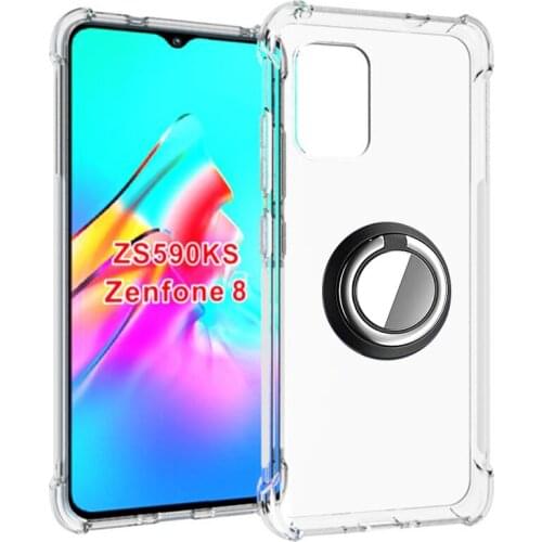 Ring Holder Case For Zenfone 8 Heavy Duty Shockproof Airbag Shockproof Cover For Asus Zenfone 8 ZS590KS