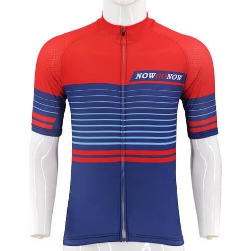 Mens pro road team red blue stripe bicycle racing clothes short sleeve cycling clothing mtb bike wear jersey ropa ciclismo