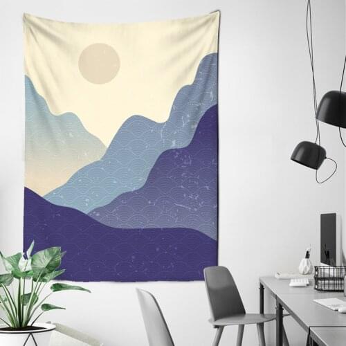 Nordic Forests Landscape Tapestry Painting Wall Art Posters and Prints Wall Hanging for Living Room Aisle Home Decor Wall Cloth