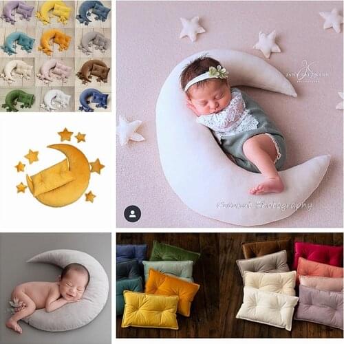 Coconut Newborn Photography Props Star moon fairy tale shooting pillow newborn baby star moon with baby photography