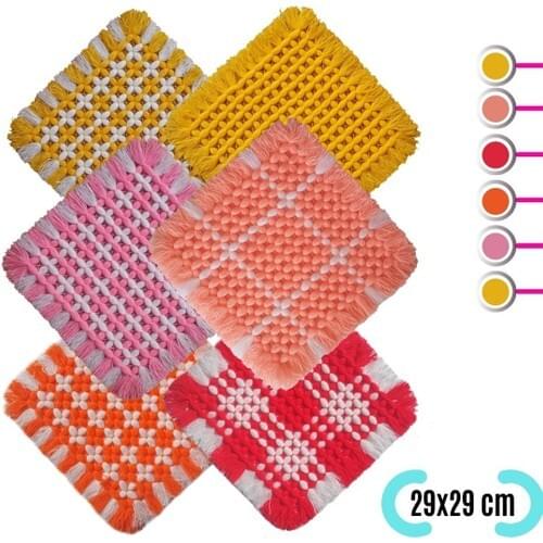 Migrant Millinery Hand-Knitted Bath Fiber Pouch 29 X29 cm 6'lı Suit