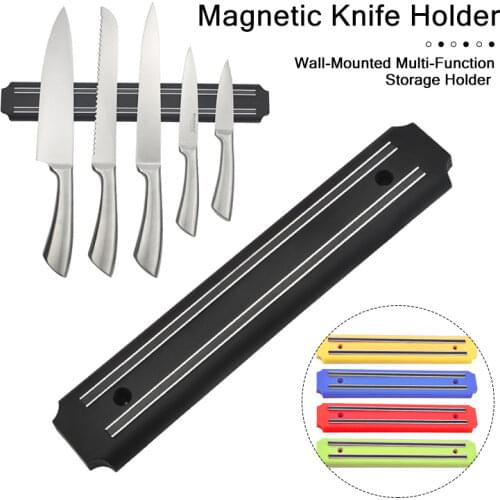 20cm Magnetic Knife Holder Tool Rest Shelf Wall Mount Magnet Knife Holder Pub Bar Counter Kitchen Blocks & Roll Bags