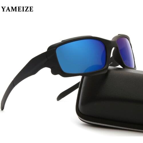 YAMEIZE Polarized Sunglasses For Men Square Outdoor Sports Sun Glasses Windproof Driving Eyewear Vintage Goggles Oculos De Sol