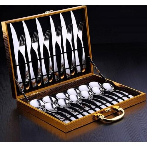 Tableware Stainless steel cutlery set 304 European and American gift box