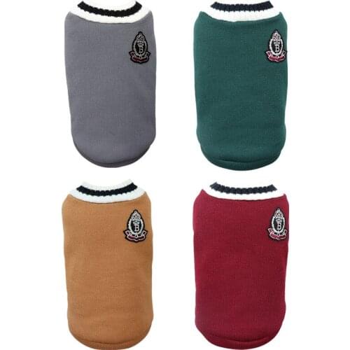 Dog Cat Clothes Campus Style Pet Sweater V Neck Pullover Vest Cosplay Party Costume Pet Supplies for Winter xqmg Dog Sweaters