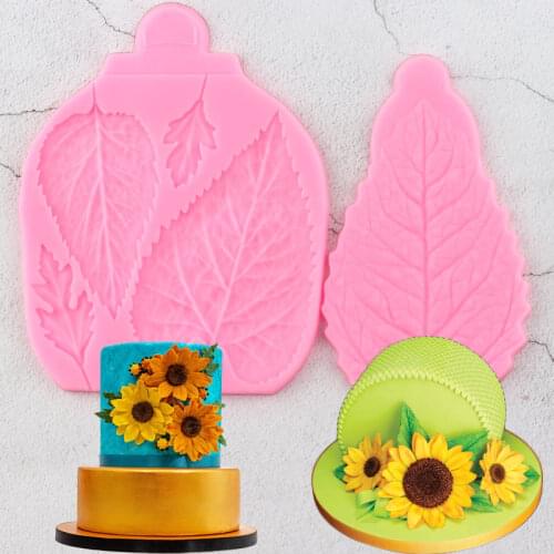 Sunflower Daisy Leaves Silicone Mold Flower Making Fondant Molds Cake Decorating Tools Candy Clay Chocolate Gumpaste Moulds
