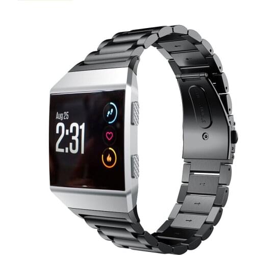 Watch strap For Fitbit Ionic Band Stainless Steel Strap 20mm Smartwatch Metal Replacement Wrist Smart Watch Band best price