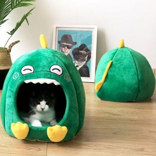 Removable Cat Bed House Kennel Dinosaur Pet Bed Cat Rug Dog Bed Sofa Dog House Pet Products Cat House Cat Accessories Pet