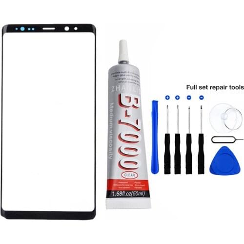 1Pcs G960F G965F Touch Screen For SAMSUNG Galaxy S9 S9 Plus Front Outer Glass Lens Cover with Free Gift B7000 Glue Repair Tools