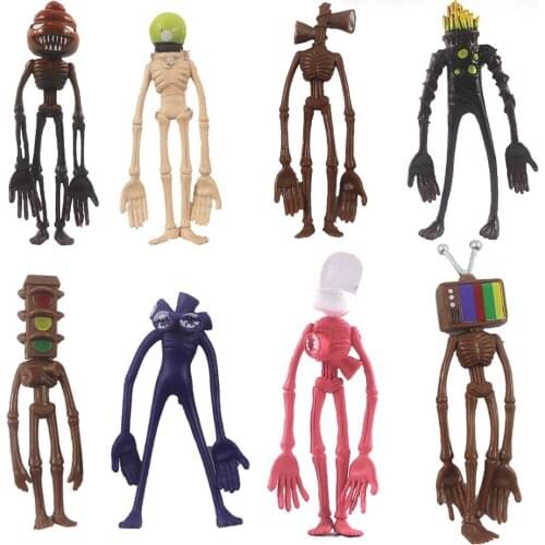 Siren Head Horror Lamp Head Traffic Light Head Sirenhead PVC Figures Toys 8pcs/set