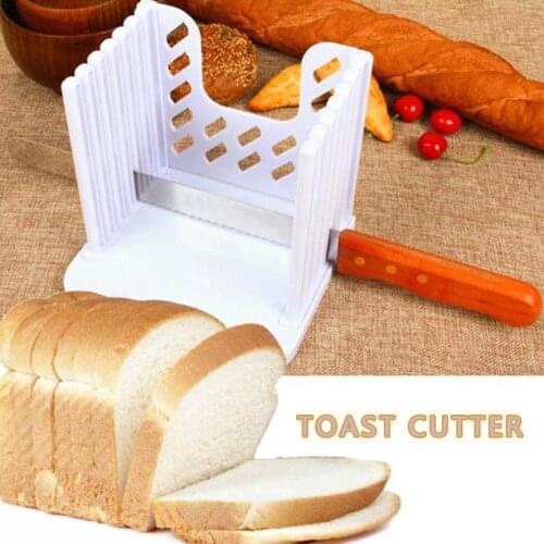 Foldable Adjustable Bread Slicer Bread Loaf Toast Cutter Slicer Slicing Cutting Guide Mold Maker Kitchen Tools