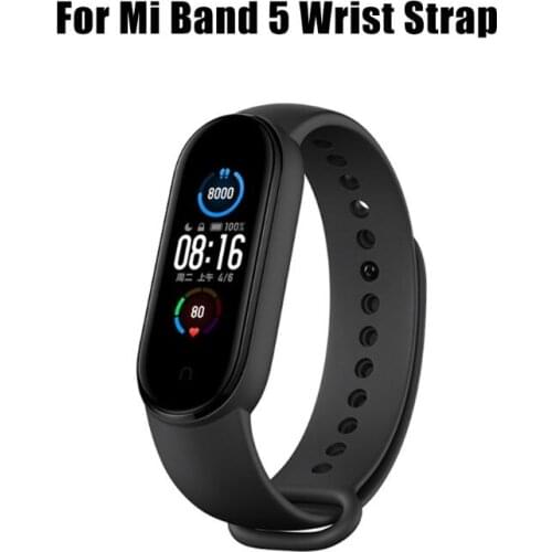 Durable Soft Silicone Wristband Replacement Watch Band Strap For Xiao-mi Mi Band 5 Smart Wristband