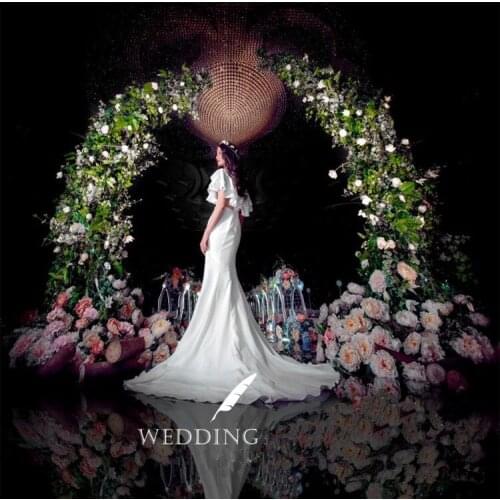 DIY wedding prop iron ring shelf artificial flower wall stand door wedding background decor iron arch 4 sizes iron stand