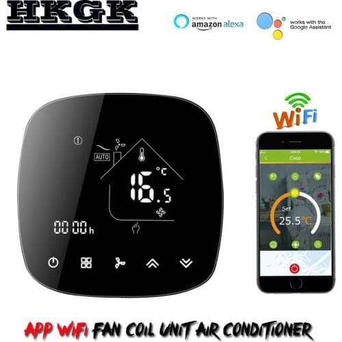TUYA 2p 4p smart home wifi thermostat google home,control for Central air conditioning with 3 speed output