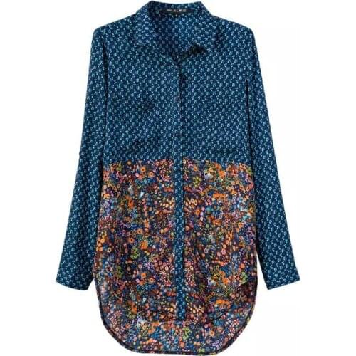 Bella Philsophy 2019 women floral print Blouse elegant long sleeve female blusas button casual women blouse