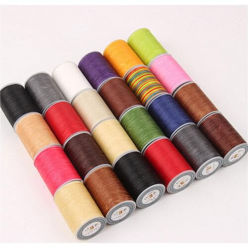 0.8mm Flat Wax Thread Handmade Leather Round Wax Thread Leather Production Thread Handmade Bag Leather Hand Sewing Wax Thread