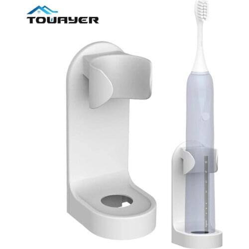 1Pc Creative Traceless Stand Rack Toothbrush Organizer Electric Toothbrush Wall-Mounted Holder Space Saving Bathroom Accessories