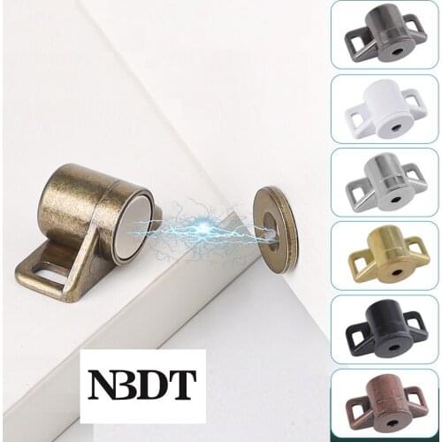 2Pcs Zinc Antique Bronze Gold Matte Black Cabinet Cupboard Door Barrel Magnetic Catch Latch Magnet Hardware Screw