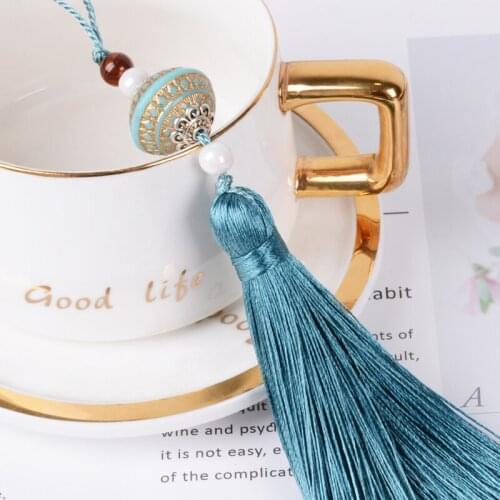 10Pcs/Lot Ethnic Beads Small Cord Tassel Fringe Curtain Accessories Key Tassels DIY Sewing Cushion Valance Tablecloth Flag Decor