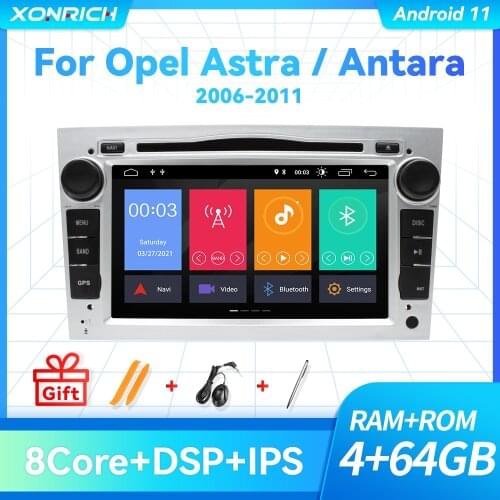 2 Din Android 10 Car DVD Multimedia Player For Opel Astra H Vectra C Zafira b Corsa C D G Meriva Vivaro GPS Navigation Radio 4GB