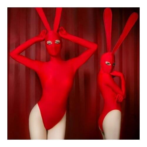 2020 Jazz Dance Costumes Bar DS Clothes New Nightclub DJ Female Singer Gogo Collar Dancing Costume Sexy Bunny Party Outfit