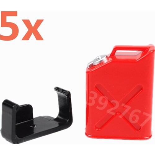 5Pcs Oil Gasoline Fuel Tank Container Decoration Accessory For 1/10 Rock Crawler RC Cars AX10 Axial SCX10 RC4WD D90 CC01 TRX-4