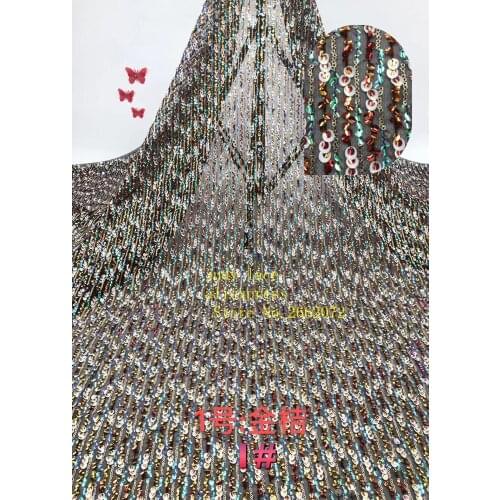 5yards 5 color sequins embroidery unreal colour cloth euramerican style jersey stripe designs to dress design RF70