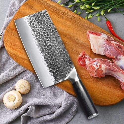 5CR15 hand-forged kitchen knife household sharp bone cutting knife stainless steel kitchen knives cooking