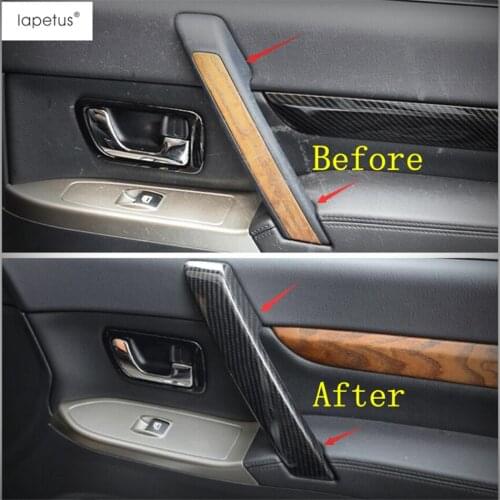 Lapetus Accessories Fit For Mitsubishi Pajero V97 V93 V80 Montero Limited 2009 - 2020 Inner Door Pull Armrest Handle Cover Trim