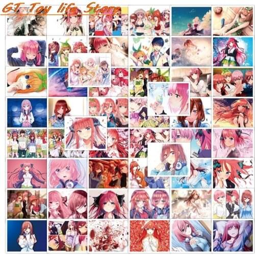 B 52Pcs The Quintessential Quintuplets Stickers For Motorcycle Phone Skateboards Laptop Luggage Pegatinas Anime Stickers