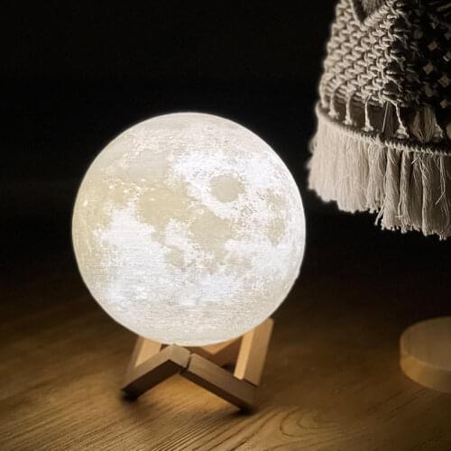 Free Photos Texts Custom LED Night Light 3D Print Moon Lamp Rechargeable Color Change 3D Light Touch Moon Lamp For Home