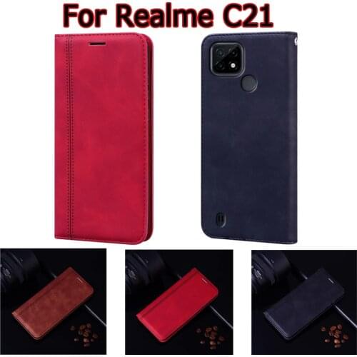 Case For Realme C21 Cover Flip Phone Protective Shell Stand Wallet Leather Book On For Realme C 21 Case Etui Hoesje Funda Bag