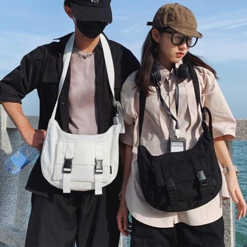 Travel Men Crossbody Bag 2021 Fashion Shoulder Bags Nylon Solid Color Messenger Bags Unisex Large Capacity Outdoor Pack