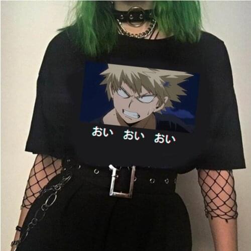 Men T-shirts My Hero Academia Bakugou Anime Graphic Print Summer Tshirts Streetwear Boku No Hero AcademiaT-Shirt
