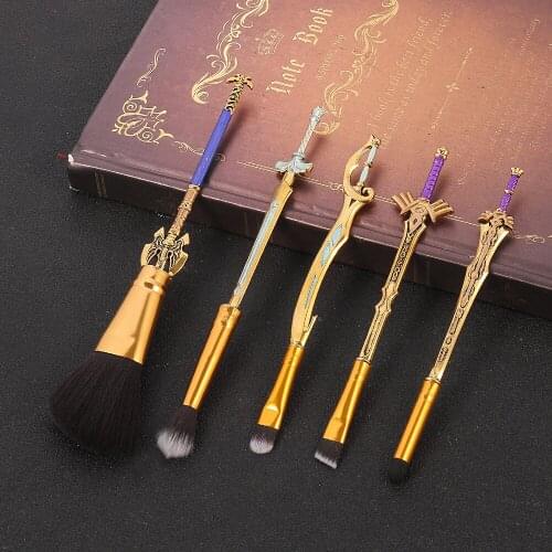 Game The Legend Of Z Tool Power Eye Shadow Highlight Brushes Mask Breath Wild Pincel Makeup Brushes Cosplay Prop 5pcs/Set Gift