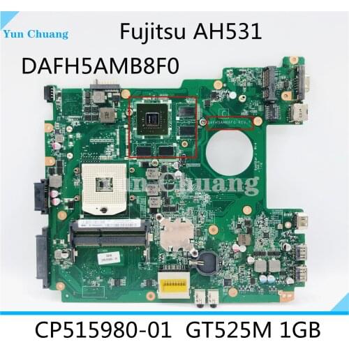CP515980-01 AH531 For Fujitsu AH531 DAFH5AMB8F0 motherboard CP515981-01GT525M 1GB DDR3 100% TESED OK