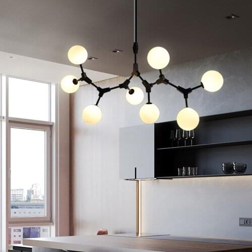 Nordic Milkly Glass Pendant Lamps Postmodern Restaurant Bedroom Pendant Lights HangLamp