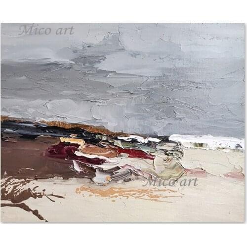 Simple Knife Palette Abstract Textured Style Unframed Wall Hangings Canvas Oil Painting 1 Panel Set Abstract Art As Gift
