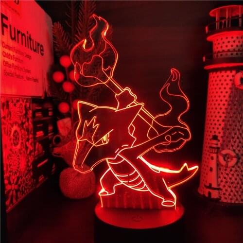 Pokemon Night Light Go Marowak 3D Lamp LED Anime Figure Lampara Home Decoration Lighting Neon Cute Lights Pocket Monster Lampe