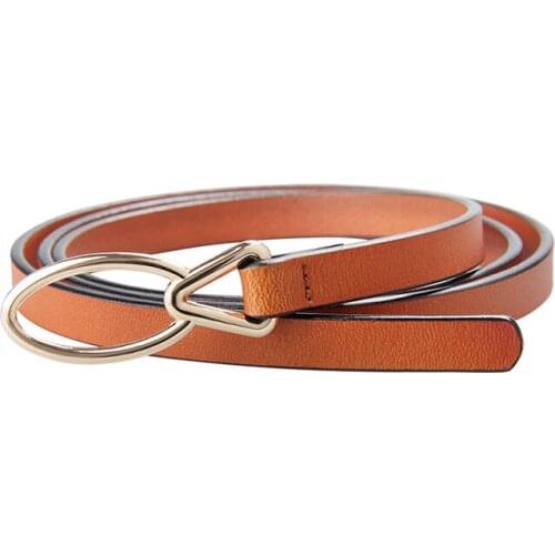 Women Waist Belt Lovely Womens PU Leather Strap Big Ring Decorated Belts Female Hot Latest Design Fashion Gold Pin Buckle Solid